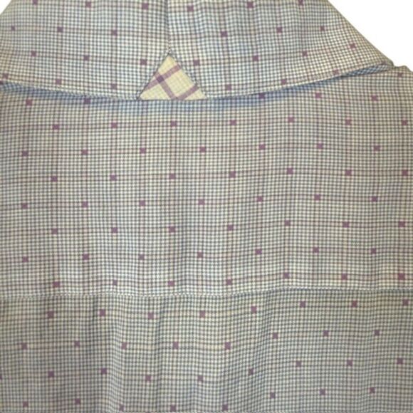 Ben Sherman Button Front Shirt Blue with Purple Contrast Cuffs Size 16 1/2 34-35 - Picture 4 of 13